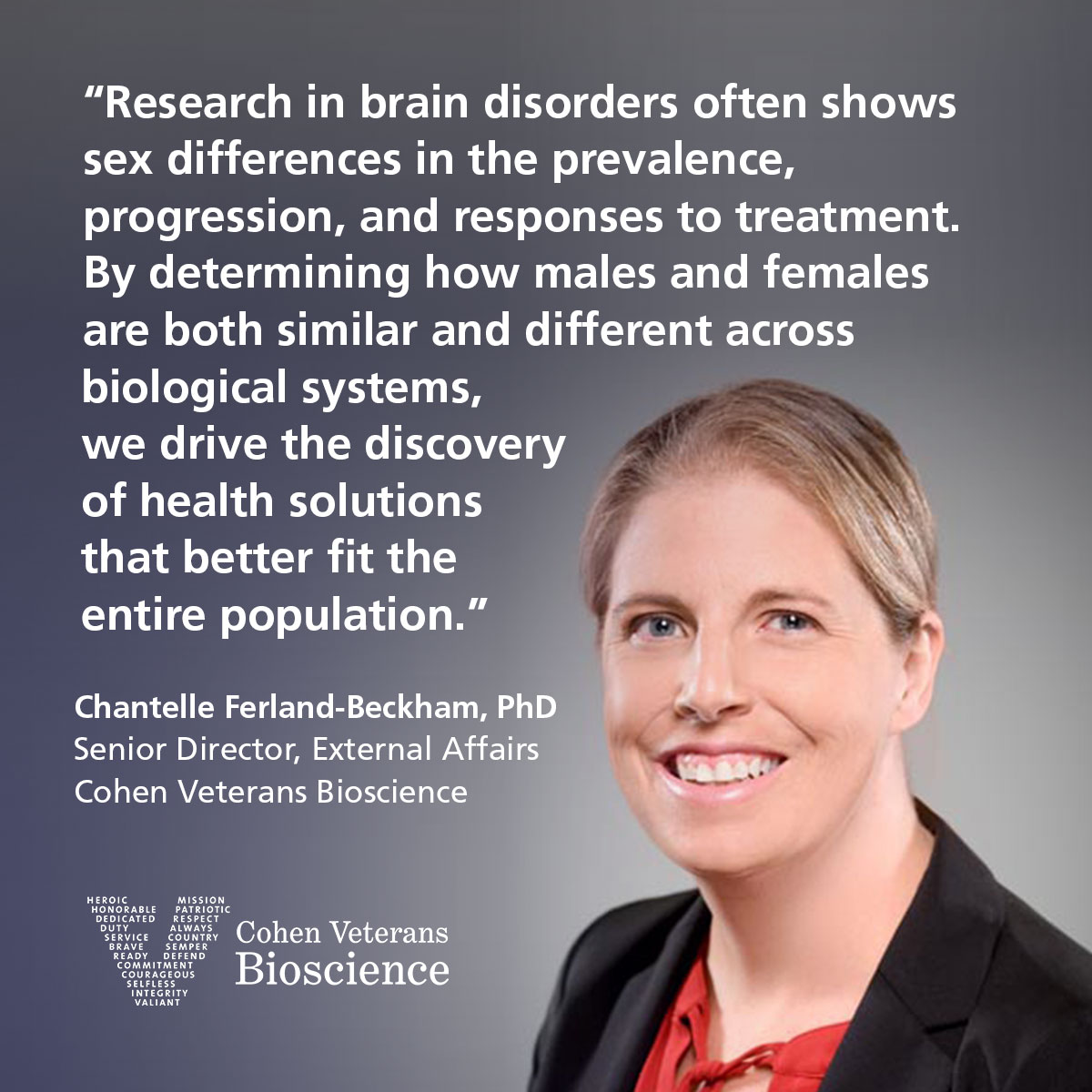 Quote from Dr. Chantelle Ferland-Beckham
